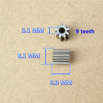 1 adet Alaşımlı dişli OD 8.1 MM 9 diş İç delik 3.15 550 /570 Motor DIY Aksesuarları