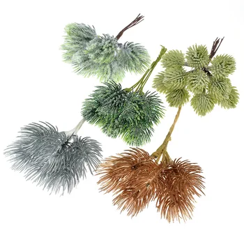 1 ADET Çam Yaprakları Çam Kozalakları Yapay Bitkiler Ev Bahar Yaz Oturma Odası Dekoratif Bonsai