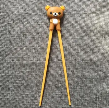 1 Çift Çok Renkli Sevimli Ayı Panda Kedi Öğrenme Eğitim Çubuklarını Çocuklar Çocuklar İçin Çin Chopstick Öğrenen Hediyeler