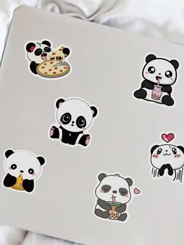 10/30/50/100 adet Sevimli Panda Karikatür Hayvan Çıkartmaları Bagaj Kaykay DIY Graffiti Su Geçirmez Komik Çocuk Oyuncak Çıkartmalar Çıkartması