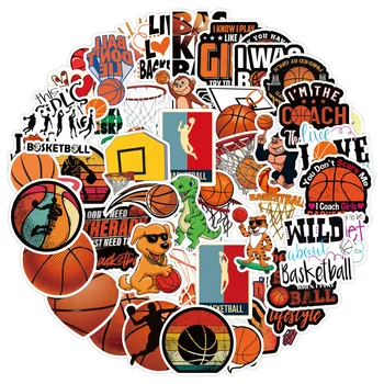 10/30/50 ADET Karikatür Karikatür Basketbol Yaratıcı Graffiti Sticker Bisiklet Kaykay Araba Kask Dizüstü Bilgisayar Toptan