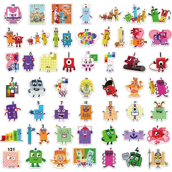 10/30/50 adet Numarası Yapı Taşları Çıkartmalar çocuk oyuncakları Graffiti Su Şişesi Bisiklet Bavul Çocuklar Karikatür Sticker Çıkartmaları