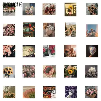 10/30/52 ADET Güzel Ayçiçeği Papatya Gül Sanat Çıkartmalar INS Tarzı DIY Oyuncak Kaykay Dizüstü Bavul Çıkartması Graffiti Sticker F5