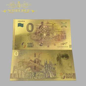 10 adet/grup Yeni Tasarım Euro CHE GUEVARA Banknot 0 Euro Altın Banknot 24 K Altın Kaplama Koleksiyonu İçin