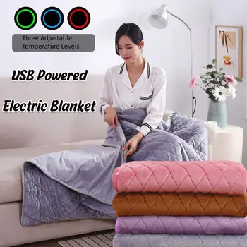 100x140 cm USB Elektrikli ısıtmalı battaniye Kalın ısıtıcı Elektrikli ısıtma Şal Yatak Termostat Elektrikli Sıcak ısıtıcılı battaniye