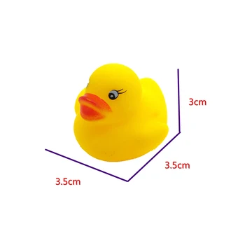 12 adet Lastik Ördek Bebek Banyo Oyuncakları Kauçuk Renkli Şarlatan Ördekler Çocuklar için Yaz Yüzme Havuzları Oyun Banyo 3.5 * 3.5 * 3cm