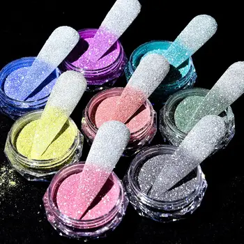 1Jar Yansıtıcı Termal Tırnak Tozu Holografik Sıcaklık Renk Değiştirme Krom Pigment Toz Nail Art Glitter Manikür Çıkartmaları