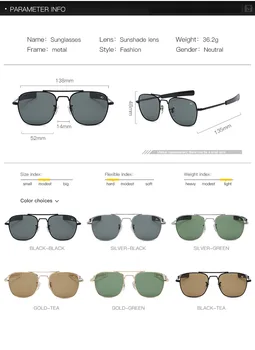 2020 YENİ marka Havacılık Güneş Gözlüğü Erkekler Marka Tasarımcısı Amerikan Ordusu Askeri Optik güneş gözlüğü Erkek UV400 Oculos de sol