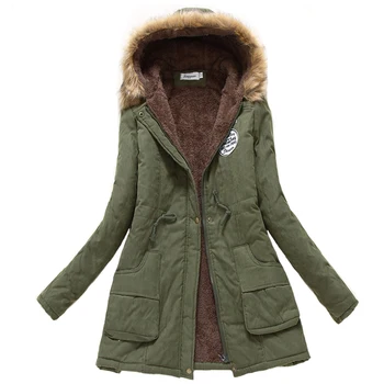 2021 kış ceket kadın ceket kadın giyim ince kış kapüşonlu ceket uzun pamuk yastıklı kürk yaka parkas