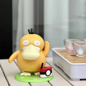 2022 Pokemon Pikachu Ördek Anime Karakter Su ısıtıcısı Dans Psyduck Müzik Kutusu çocuk Oyuncak Modeli Kawaii çocuk doğum günü hediyesi