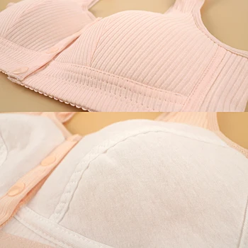 2022 Yeni 2 adet / grup Rahat Sutyen Pamuk Kadın Tel Ücretsiz Sütyen Ön Kapatma İç Çamaşırı Kadın Günlük İç Çamaşırı Büyük Göğüs 52BC