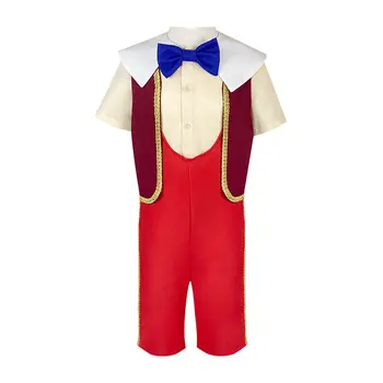 2022 Yeni CosDaddy Çocuk Pinokyo Cosplay Kostüm Üst Pantolon Cadılar Bayramı Erkek Giysileri Karnaval Cadılar Bayramı Çocuk Kostüm