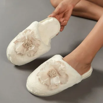 2022 Yeni kadın Terlik Sonbahar ve Kış Yeni Avrupa Tarzı Baotou pamuk terlikler Ev pamuk terlikler Zapatos Mujer