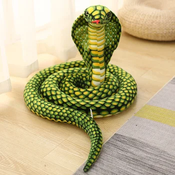 240 cm Simülasyon Yılan peluş oyuncaklar Dev Yılan Cobra hayvanlar python Yumuşak Dolması Bebekler Doğum Günü Hediyeleri çocuk oyuncakları Ev dekor