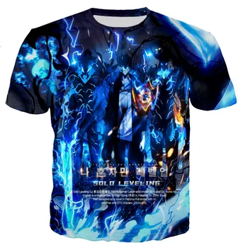 3D Solo Tesviye T Shirt Erkek / kadın Solo Tesviye baskılı tişört Rahat Harajuku Tarzı T-shirt Streetwear Tops