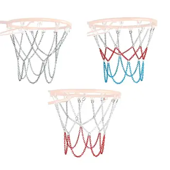 3mm Paslanmaz Çelik basketbol potası ağı Kurulumu Kolay Demir Net Zincir Açık Spor Eğitimi Spor Malzemeleri basketbol potası ağı