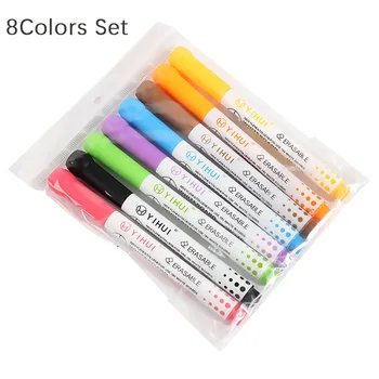 4/8 adet Beyaz Tahta Kalemler 8 Renk Silinebilir Tebeşir işaretleyici kalem Yazı Tahtası İşaretleyiciler Öğretmen Malzemeleri Sınıf Çalışma Ofis Malzemesi