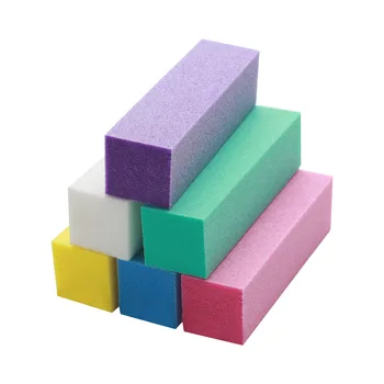 5 adet Doğal ve Akrilik Tırnak Parlatıcı Blokları 4 Taraflı Orta Kum (Çok Renkli)