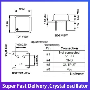 5 ADET Kare yarım boy 1.8432 m OSC ın-line aktif kristal osilatör 1.8432 mhz 4-pin osilatör