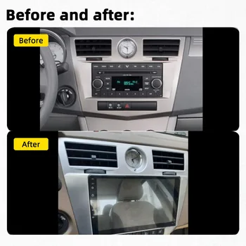 Android Radyo Chrysler Sebring 2007-2010 için 2 Din 9 İnç Araba Multimedya Video Oynatıcı Ses FM GPS navigasyon Başkanı Ünitesi Stereo