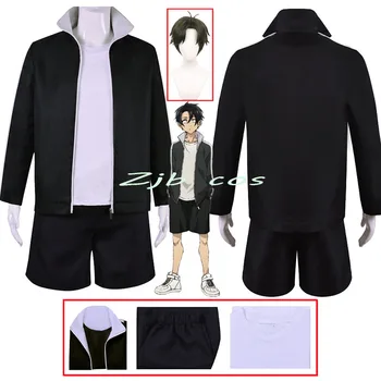 Anime Gecenin Çağrısı Yamori Kou Cosplay Kostüm Siyah Takım Elbise Ceket Şort Kıyafet Yofukashi Hiçbir Uta Erkekler Nanakusa Nazuna peruk