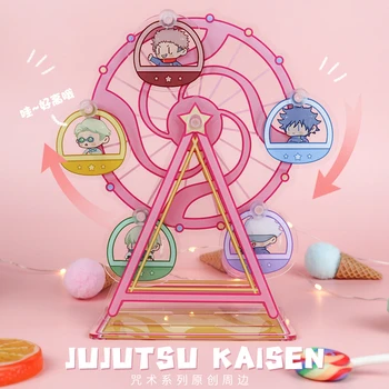 Anime Jujutsu Kaisen Itadori Yuji Gojo Satoru Inumaki Toge Dönebilen Dönme dolap Masaüstü Dekor Standı Modeli Plaka Oyuncak Cosplay