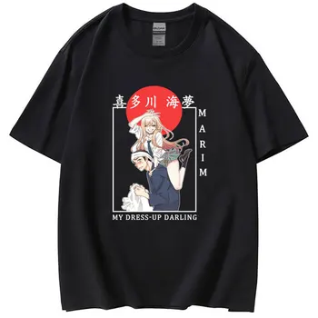 Anime Karikatür Baskı Kadın T Shirt Benim Elbise Sevgilim Marin Kitagawa kısa kollu tişört Moda Kadın Bluzlar 2022 Elbise Üst