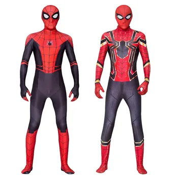 Anime Süper Kahraman Örümcek Adam Bodysuit Marvel Örümcek Adam: Uzak Ev Cosplay Kostüm Tulum Noel Cadılar Bayramı Karnaval Hediyeler