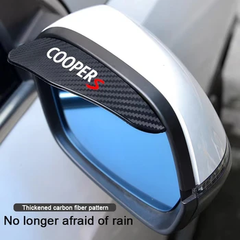 Araba Yan Dikiz Aynası Mini Cooper One S JCW R55 R56 R50 R53 R60 F55 F56 Countryman Yağmur Kaş Visor Yağmur Kalkanı Kapak