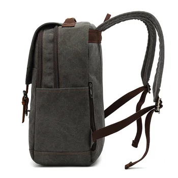AUGUR 2020 Yeni moda erkek vintage keten sırt çantası okul çantası seyahat büyük kapasiteli laptop sırt çantaları