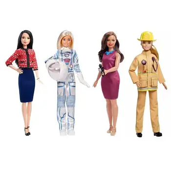 Barbie 60th Yıldönümü Bebek Astronot İtfaiyeci Muhabiri Meslek Bebek Oyuncak Koleksiyonu İnteraktif Hediyeler Kız Oyun Evi Oyuncak