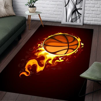 Basketbol Büyük Halı Oturma Odası için 3D Baskı Halı Yatak Odası Alan Kilim Banyo Paspas Yumuşak Halı Ev Dekorasyon Masa mat Pet mat