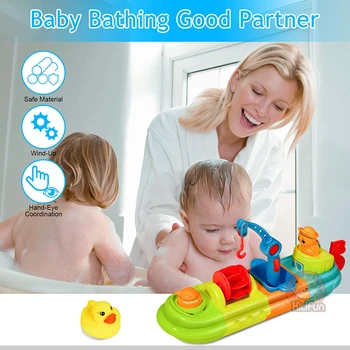Bebek Banyo Oyuncak Sprey Su Oyuncak Çocuklar için Wind Up Tekne Oyuncaklar Banyo Oyuncak Çocuklar için Yüzmek Duş Banyo bebek oyuncakları 1 2 3 4 Yıl