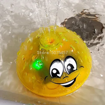 Bebek Banyo Oyuncakları Sprey Su Duş yüzme havuzu Banyo Oyuncakları Çocuklar için Elektrikli Balina Banyo Topu ile Hafif müzik led ışık Oyuncaklar Hediye