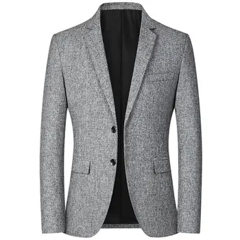Blazers Erkek Ceket Moda Slim Fit Casual Palto Yakışıklı Masculino İş Ceket Takım Elbise Erkekler için 2022 Yaka erkek Blazers Tops