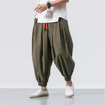 BOLUBAO Bahar Erkekler Gevşek Harem Pantolon Çin Keten Kilolu Sweatpants Yüksek Kalite Casual Marka Boy Erkek