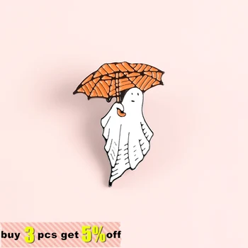 Cadılar bayramı Pimleri Şemsiye Emaye Pin Karikatür Komik Broş Rozetleri Denim Giysi Çantası Pimleri Arkadaşlar için Hediye Cadılar Bayramı Hediye Toptan