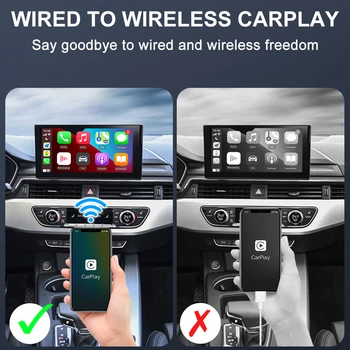 Carplay Aı Kutusu Kablolu Kablosuz Carplay Android Wifi Bluetooth uyumlu 5.0 Araba Multimedya Oynatıcı için iTunes için Apple Müzik