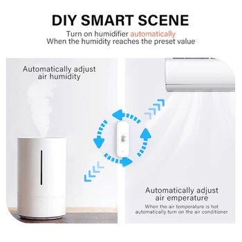 CORUI WİFİ Zigbee Akıllı Sıcaklık Ve Nem Sensörü Akülü Tuya Akıllı Yaşam App Uzaktan Kumanda Alexa Google Ev İçin