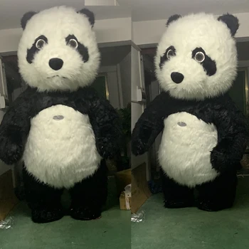 Cosplay Cadılar Bayramı Çin Panda Şişme Kostüm Kutup Ayısı Maskot Kostüm Karnaval Fantezi Parti Cosplay Sahne Doğum Günü Hediyeleri