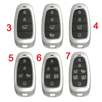 Deri Araba anahtar kapağı kılıfı Hyundai Santa Fe Tucson 2022 NEXO NX4 Atos Solaris Başbakan 2021 3 4 5 6 7 Düğme Aksesuarları
