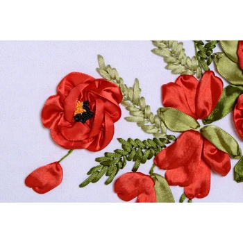 DIY Nakış Şeritler Çiçekler Dekoratif Tablolar Oya Çapraz dikiş kitleri Acemi İçin Dikiş El Sanatları Ev Dekorasyonu C-0313