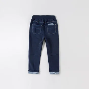 DKH15806 dave bella bahar 5Y-13Y çocuk boys moda katı cepler pantolon çocuk butik rahat tam uzunlukta pantolon