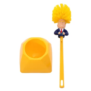 Donald Trump Tuvalet Fırçası Temizleyici Scrubber Komik Trump Tuvalet Kase Fırça Banyo WC Temizleme Fırçası tutucu Seti ile ev Hediye