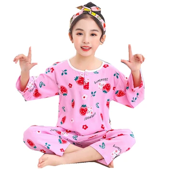 Erkek Kız Pijama Yeni Yaz çocuk Giyim Pijama pamuklu pijamalar Setleri Çocuklar İçin 2 4 6 8 10 12 Yıl Bebek Kız Ev Giysileri