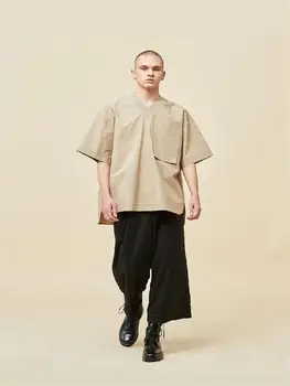 Erkek yeni koyu Avrupa ve Amerikan tarzı Yamamoto Yoji erkek eğlence ve gevşek dokuz geniş bacak pantolon