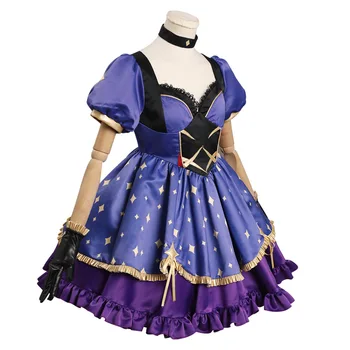 Genshin Darbe Mona Cosplay Kostüm Cadı Elbise Kıyafetler Cadılar Bayramı Karnaval Elbise