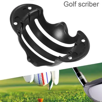 Golf Topu Üçlü Parça 3 Çizgi İşaretleyici Şablon ERC Krom Golf Çizgi İşaretleyici Golf Eğitim Şablonu Hizalama İşaretleri Aracı