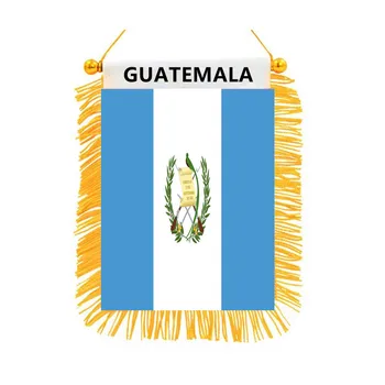 Guatemala Asılı Dekoratif Bayrak Afiş Çift Taraflı Ev Dekor Yüksek Kaliteli Baskılı Ulusal Bayraklar Araba Süsleme