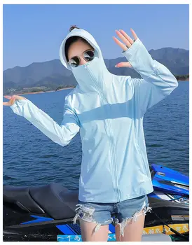 Güneş koruyucu kadın yeni anti-ultraviyole nefes uzun kollu ince güneş koruyucu bluz buz ipek güneş koruyucu giyim bahar